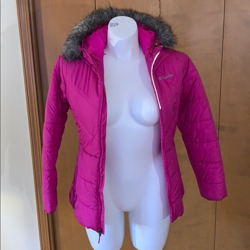Pink Columbia Girls puffer coat